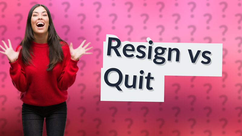 Resign vs Quit