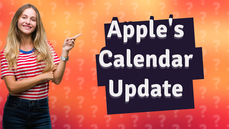 Apple's Calendar Update