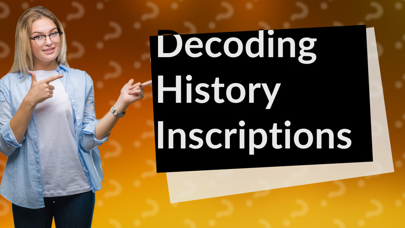 Decoding History Inscriptions