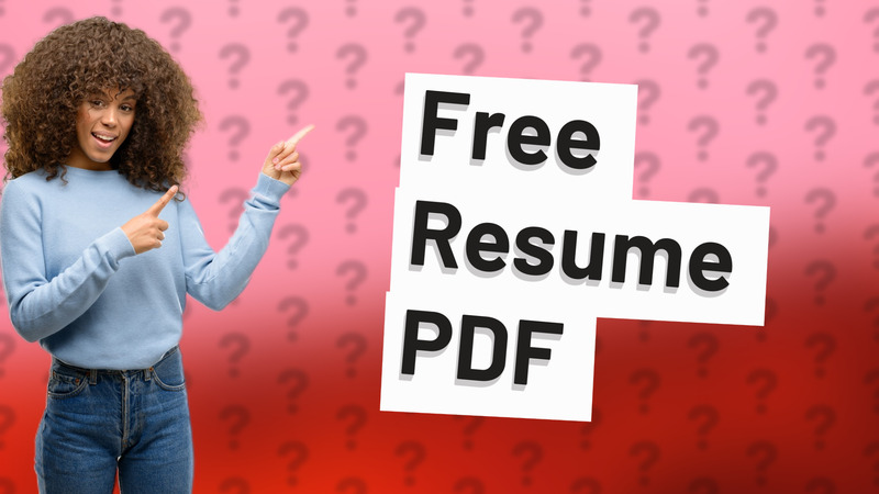 Free Resume PDF