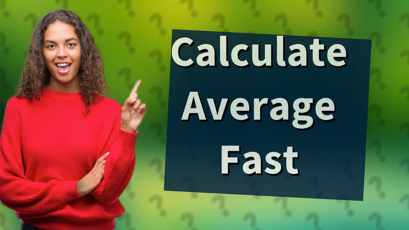 Calculate Average Fast