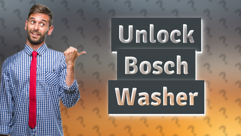 Unlock Bosch Washer
