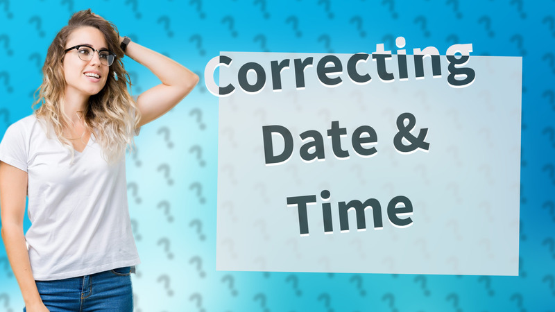 Correcting Date & Time