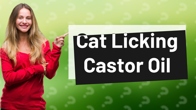 Cat Licking Castor Oil
