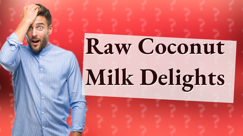 Raw Coconut Milk Delights