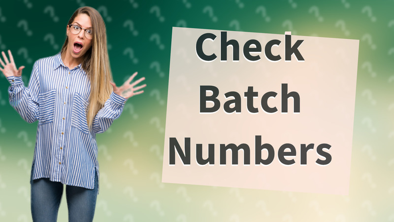 Check Batch Numbers