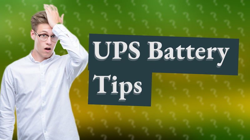 UPS Battery Tips