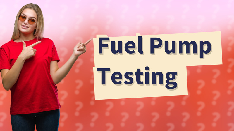 Fuel Pump Testing