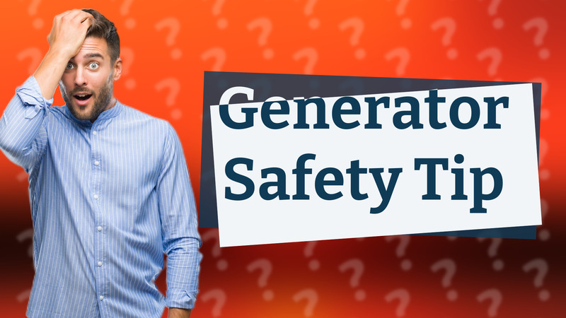 Generator Safety Tip