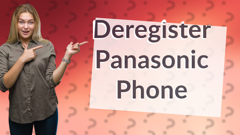 Deregister Panasonic Phone
