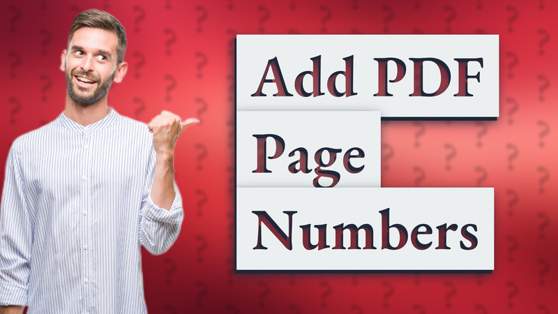 Add PDF Page Numbers