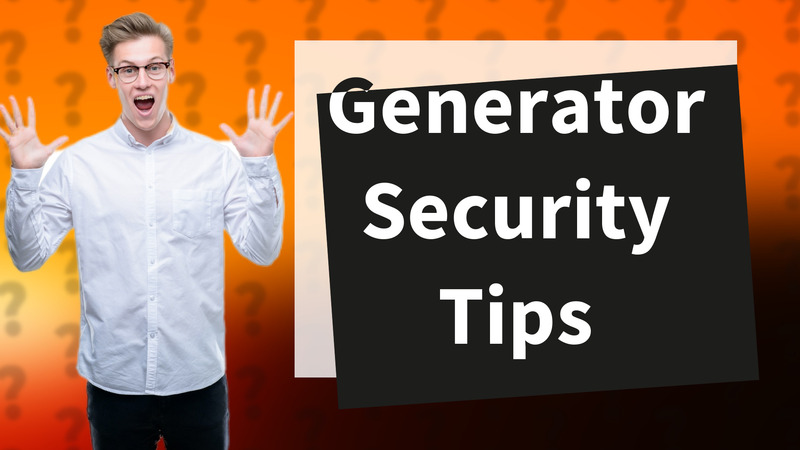 Generator Security Tips