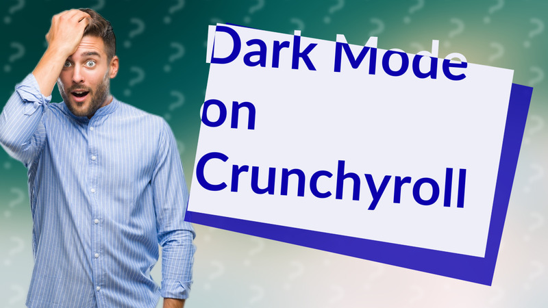 Dark Mode on Crunchyroll