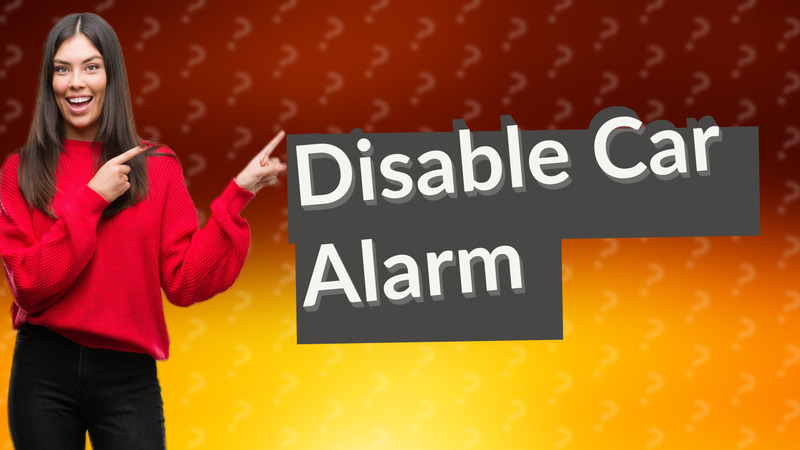 Disable Car Alarm