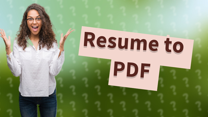 Resume to PDF