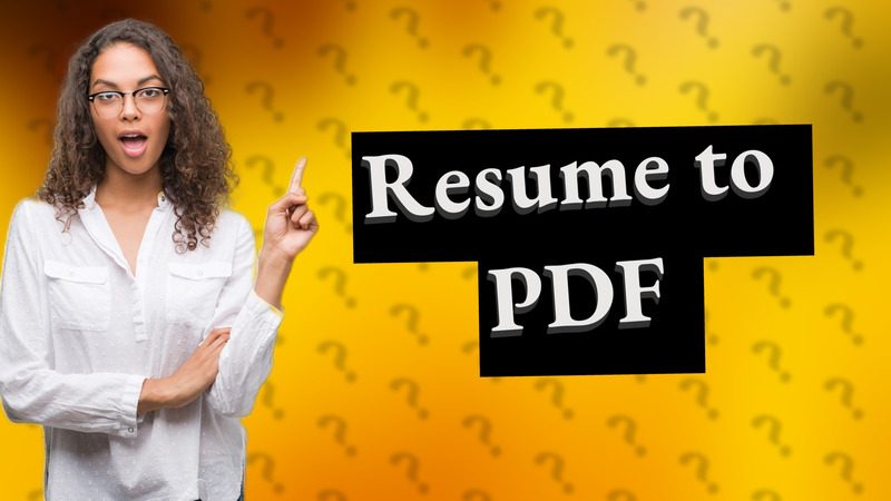 Resume to PDF