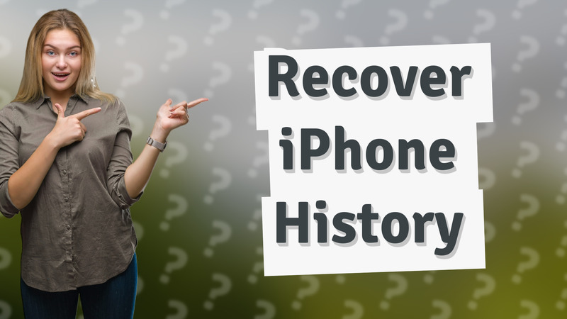 Recover iPhone History