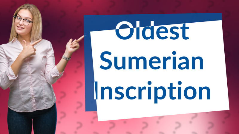 Oldest Sumerian Inscription