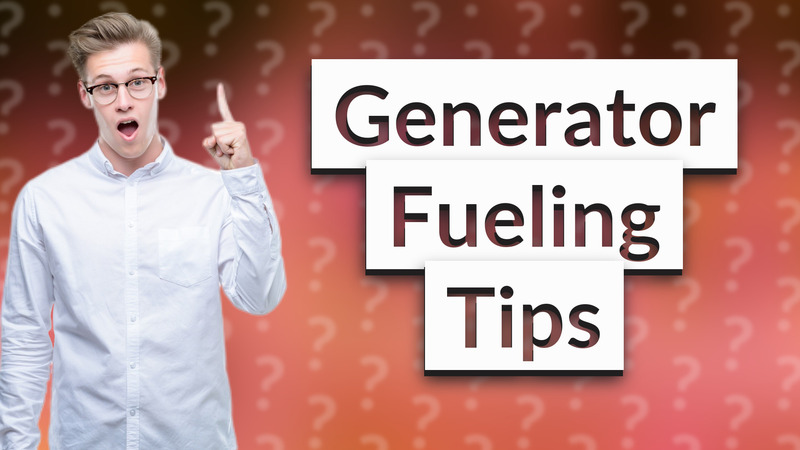 Generator Fueling Tips