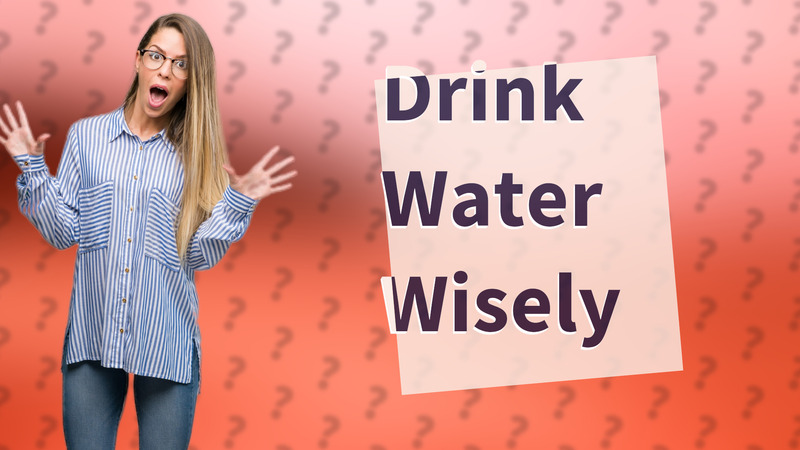 Drink Water Wisely