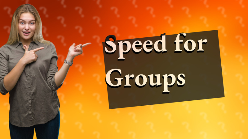 Speed for Groups
