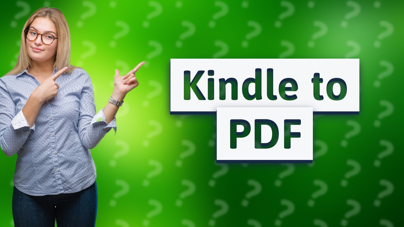 Kindle to PDF