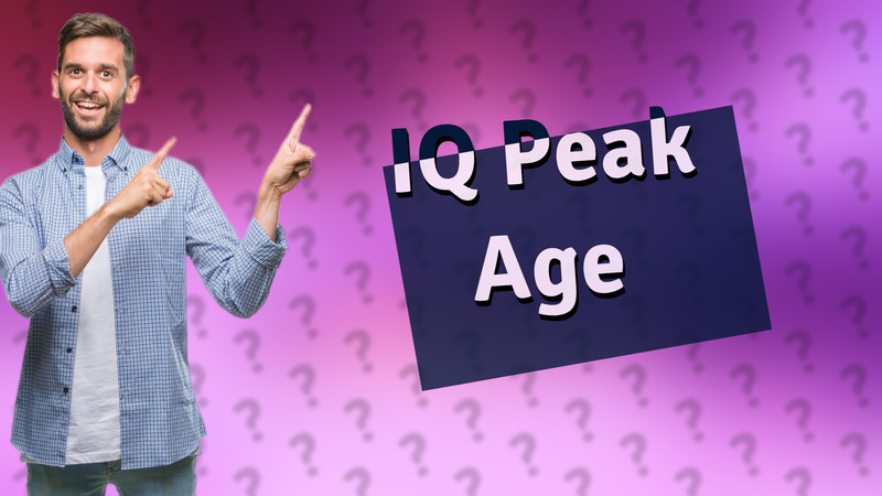IQ Peak Age