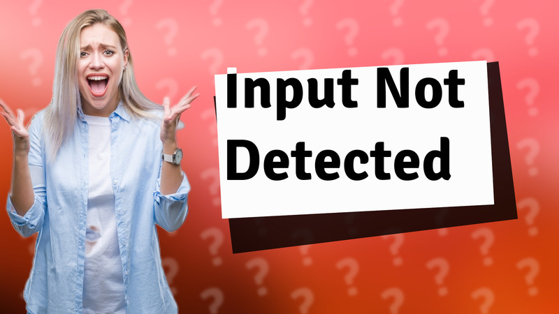 Input Not Detected