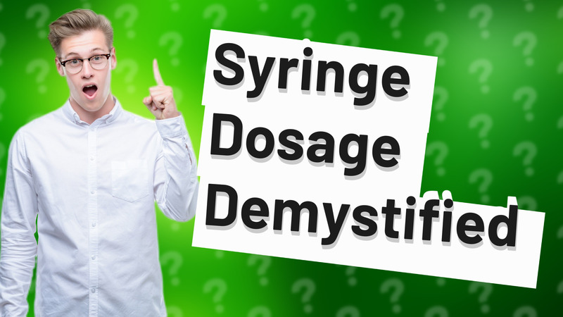 Syringe Dosage Demystified