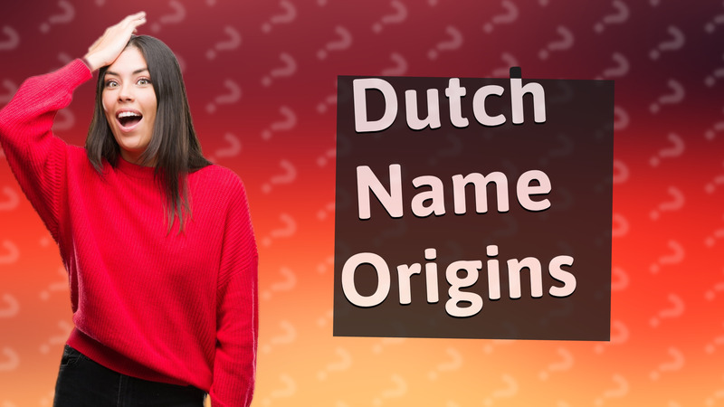 Dutch Name Origins