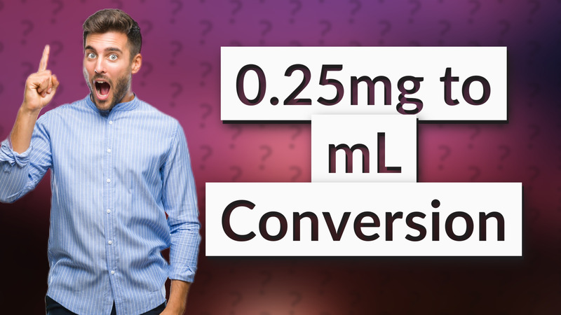 0.25mg to mL Conversion