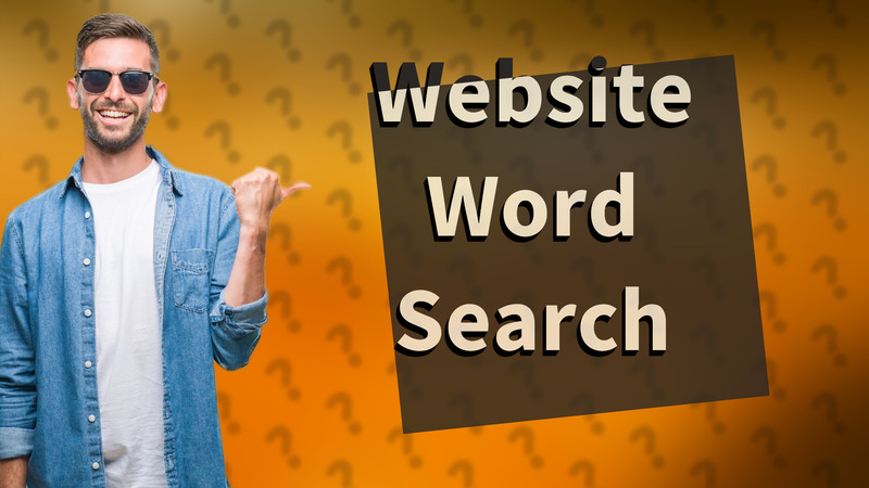 Website Word Search