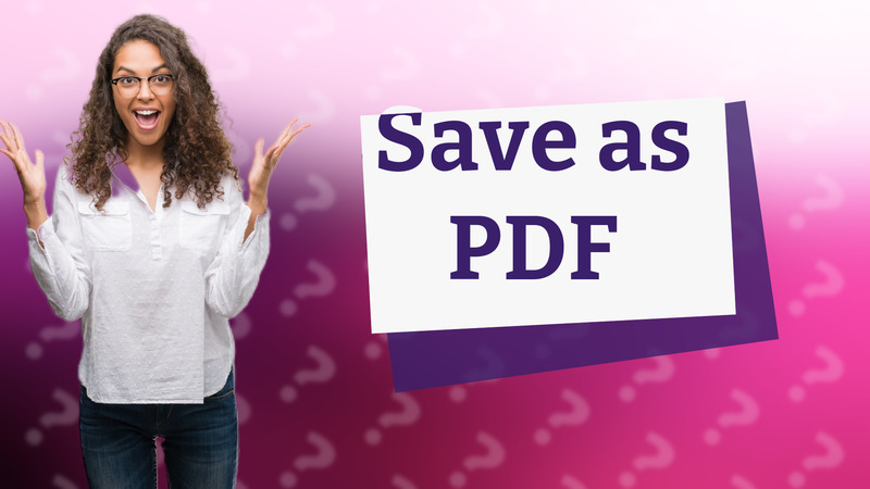 Save as PDF