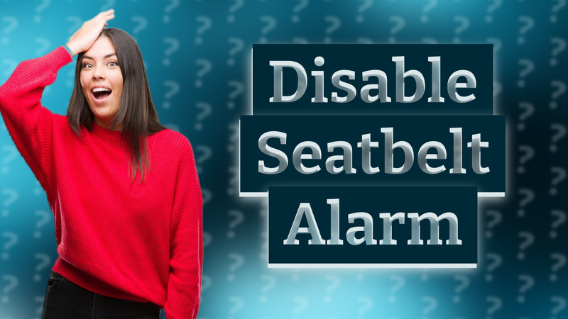 Disable Seatbelt Alarm