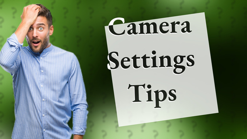 Camera Settings Tips