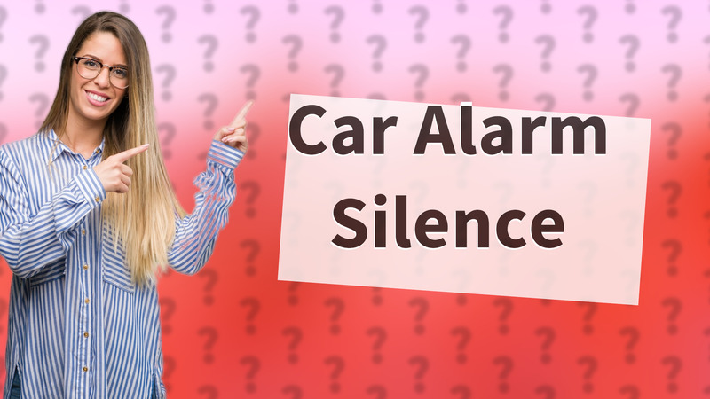 Car Alarm Silence