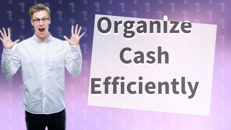 Organize Cash Efficiently