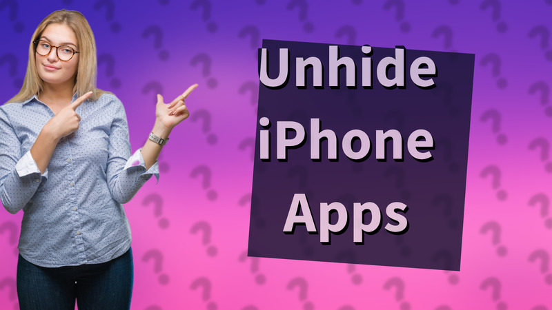 Unhide iPhone Apps