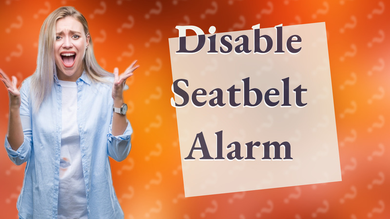 Disable Seatbelt Alarm