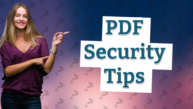 PDF Security Tips