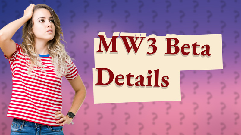MW3 Beta Details
