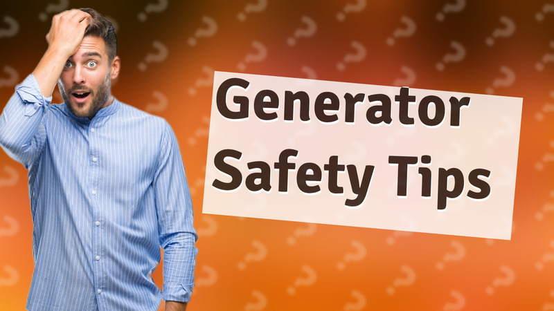 Generator Safety Tips