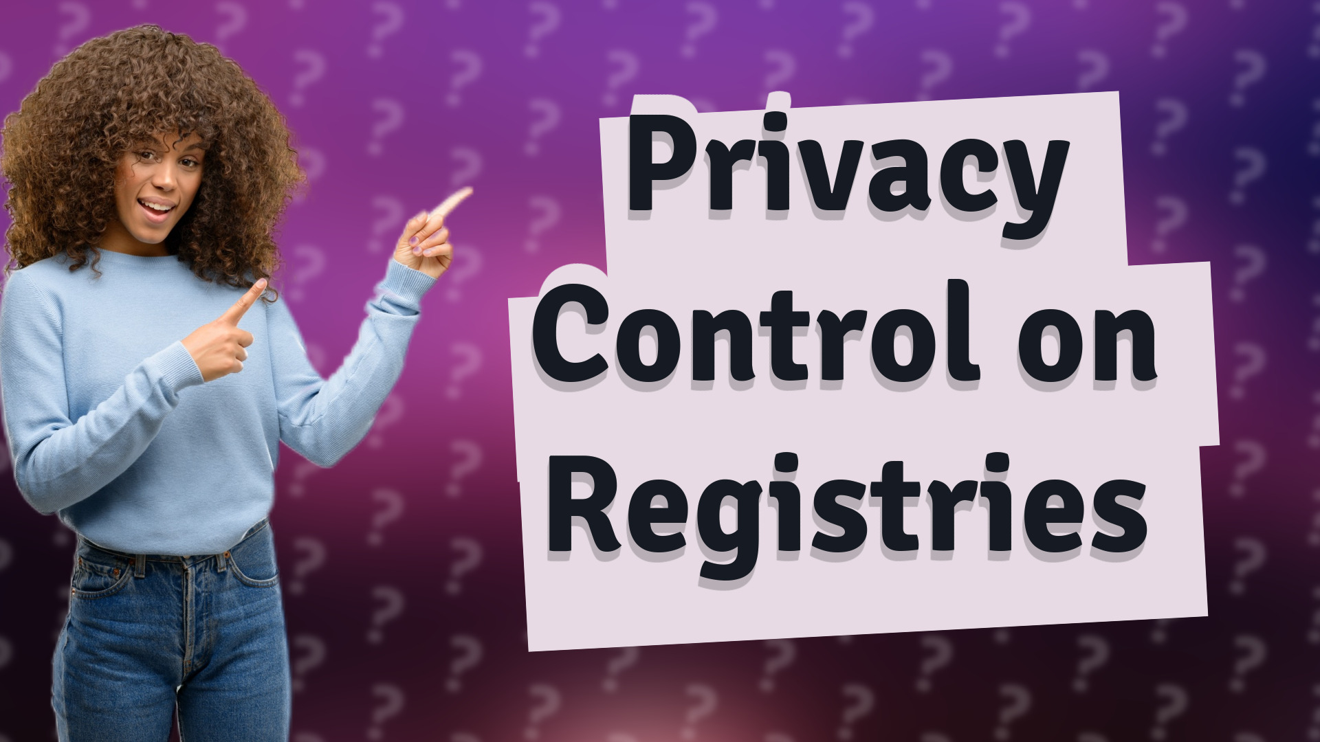 Privacy Control on Registries