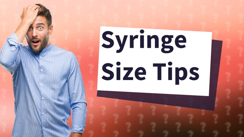 Syringe Size Tips
