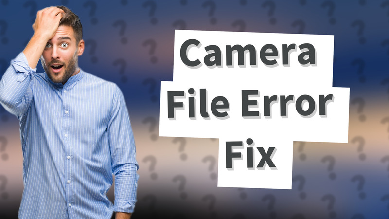 Camera File Error Fix