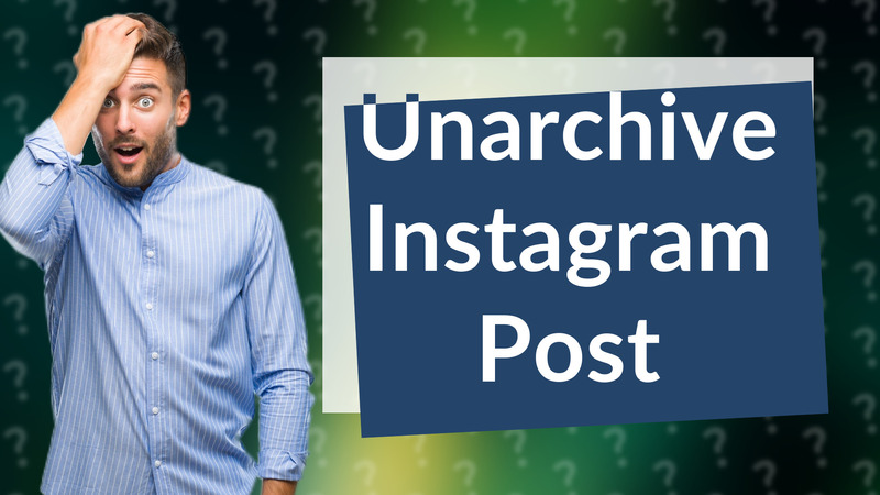 Unarchive Instagram Post