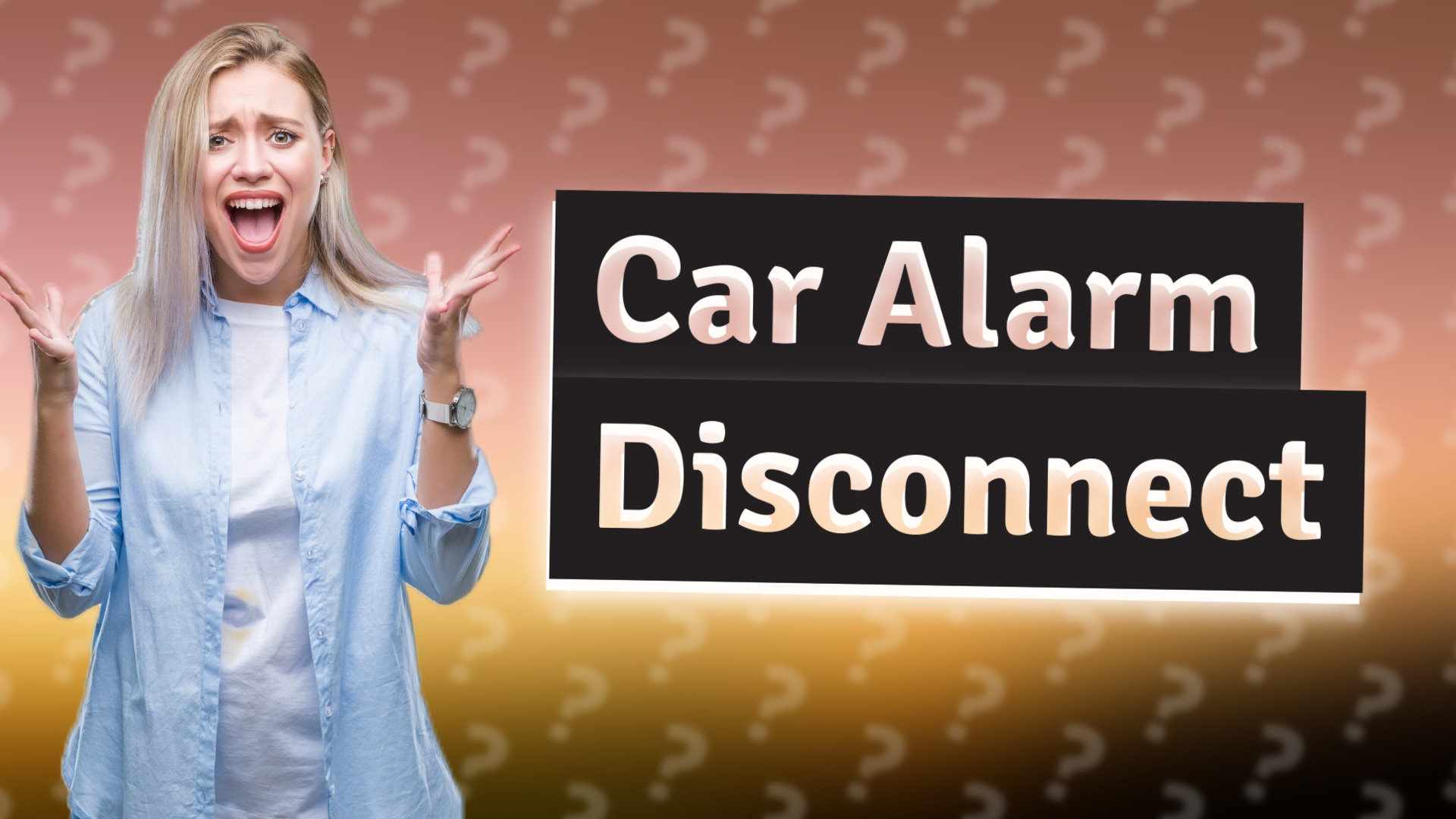 Car Alarm Disconnect