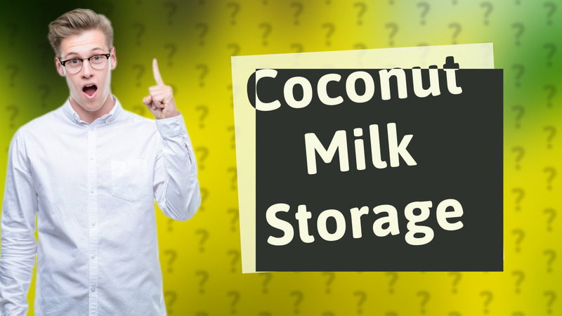 Coconut Milk Storage