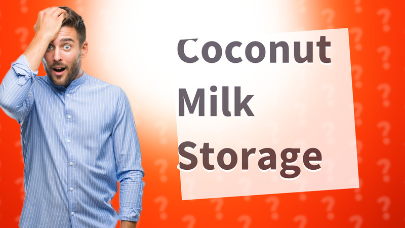 Coconut Milk Storage