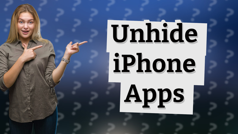 Unhide iPhone Apps